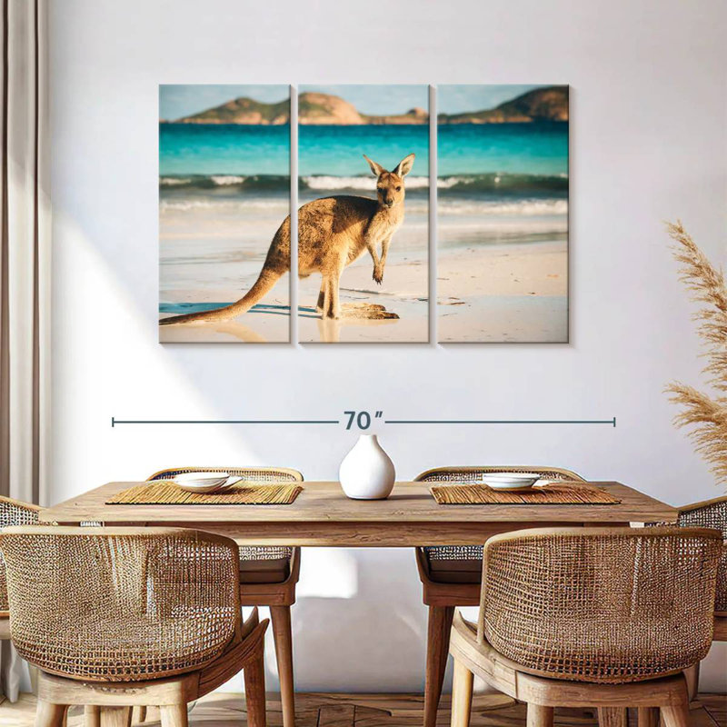 Kangourou à Brampt Beach, H 36 po x l 57 po
