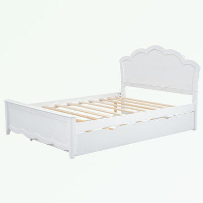 Twin Size Wood Platform Bed with Headboard and Twin Size Trundle -  Alcott HillÂ®, DEC82380ECBA4A80A7C73360B246D6AC