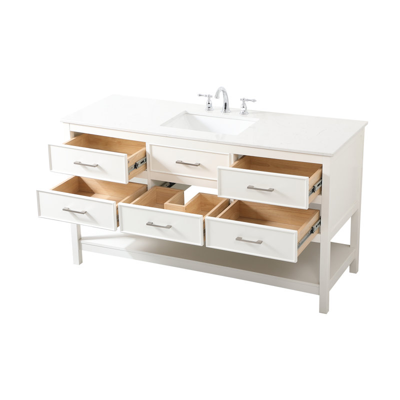 Ensemble de meuble-lavabo simple 60 po Sinclaire, Blanc