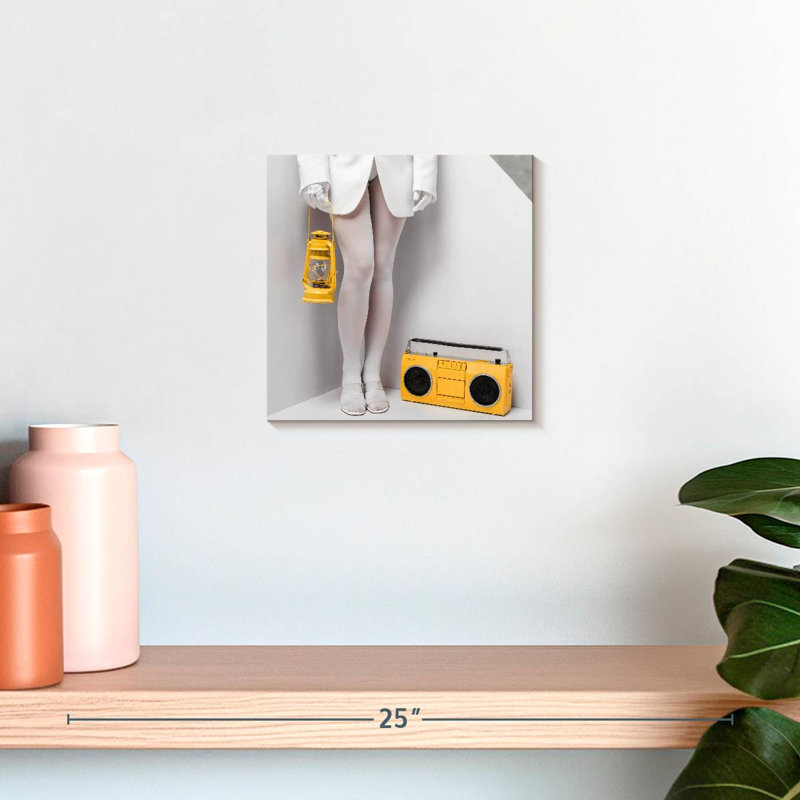 Shuttleworth Lamp And Boombox, 10" H x 10" W