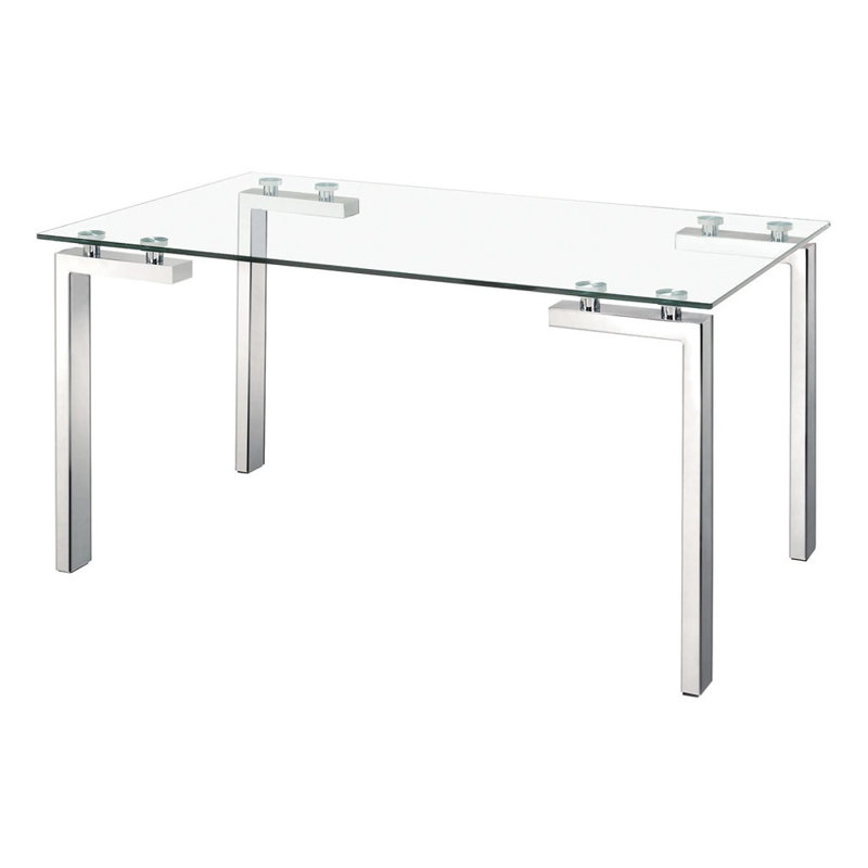 Table de salle à manger Clara, Argent argent