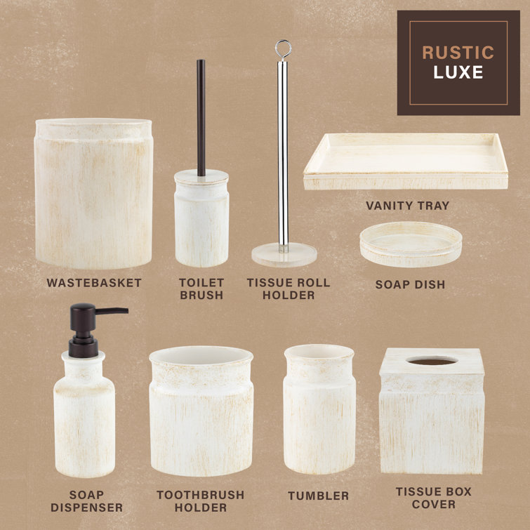 Creative Scents Rustic Luxe Small Bathroom Trash Can : Target