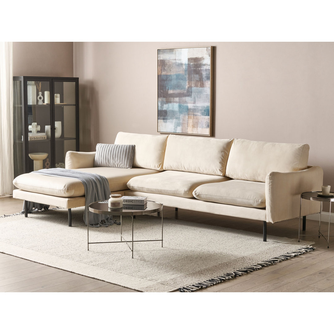 Right Hand Velvet Corner Sofa VINTERBRO