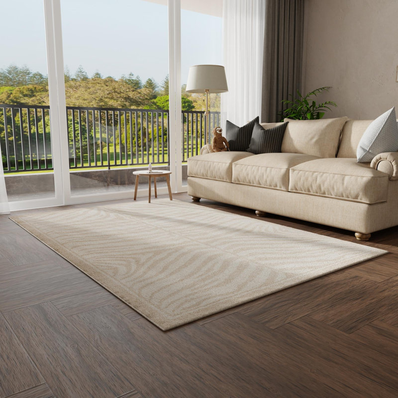 Tapis Equiferus Teonni, Beige, Rectangle 4 pi 1 po x 6 pi 1 po