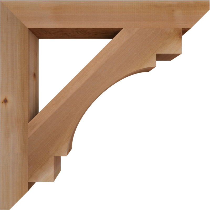 Support en bois / corbeau, Cèdre rouge de l'Ouest (lisse), H 30 po x l 3,5 po x P 30 po