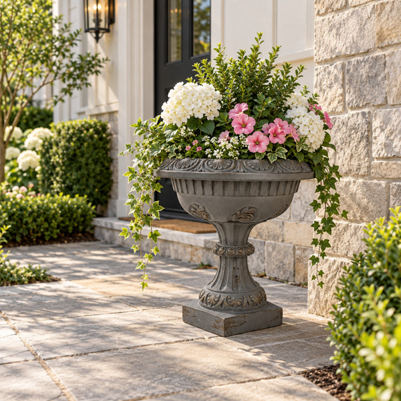 Jardinière MGO au design décoratif pour la plantation d'intérieur et d'extérieur