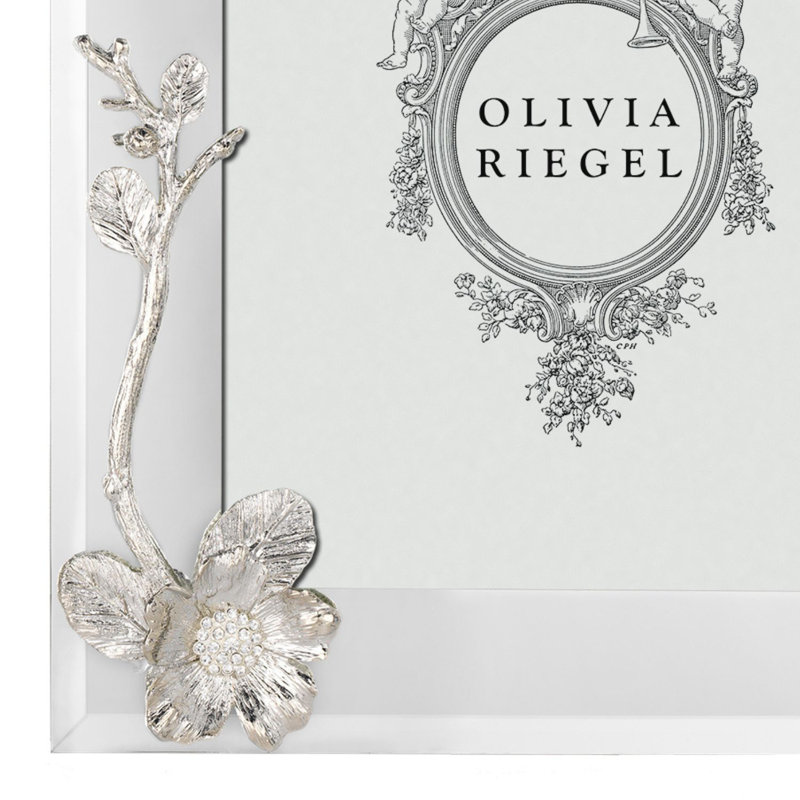 Botanica Glass Picture Frame, Silver, 8" x 10"