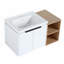 Meuble-lavabo à fermeture en douceur avec lavabo et tablettes