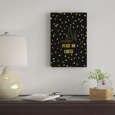« paix on earth », art textuel sur toile
