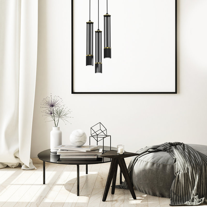 Bryahna 3 - Light Black Cluster Pendant