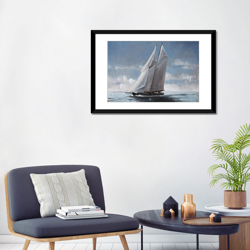 «Full Sail», reproduction sur toile, H 18 po x l 26 po x P 1,5 po, Toile encadrée noire