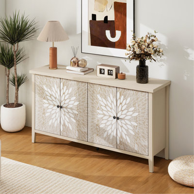 Sideboard Buffet Cabinet, Storage Cabinet With Storage,Modern Storage Cabinet With 4 Doors by Latitude Run