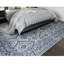 Tapis argent et bleu noué à la main de haute qualité-106953458