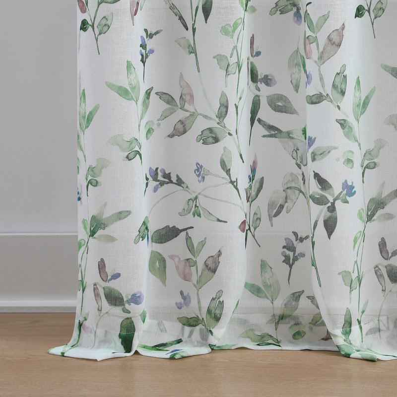 Martha Stewart Kensington Curtain Panel Pair, 37"W x 84"L, Forest Green
