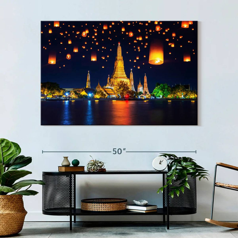 Kavia Wat Arun Temple Lanterns, 34" H x 51" W