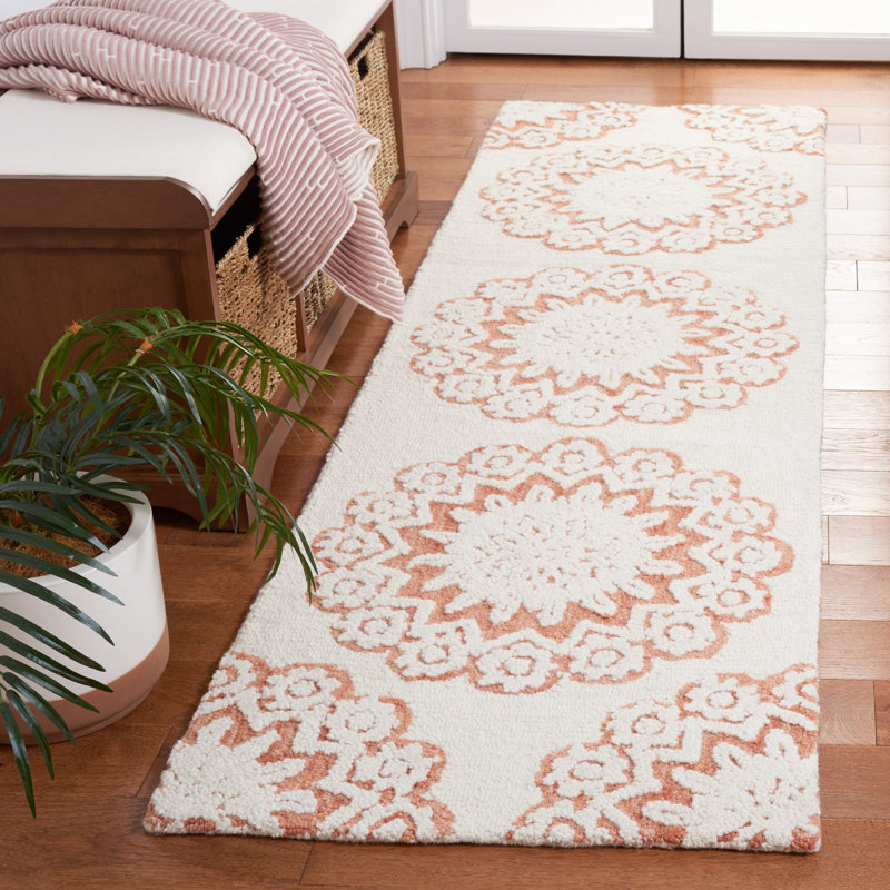 Blossom Hand Tufted Wool And Cotton With Latex Floral Rug, Runner 2'3" x 8'
