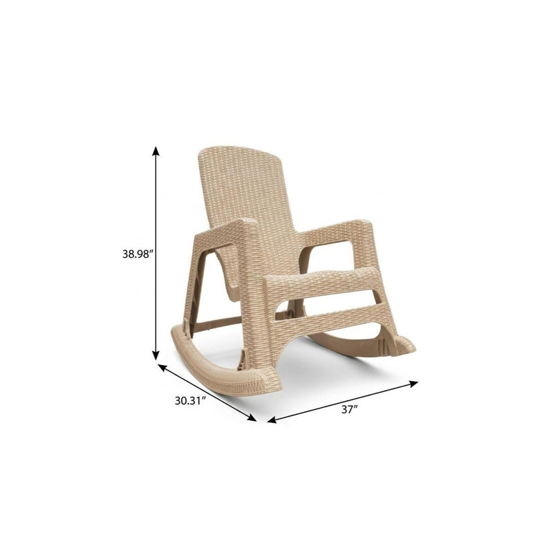 Chaise berçante d'extérieur 30 po Taupe