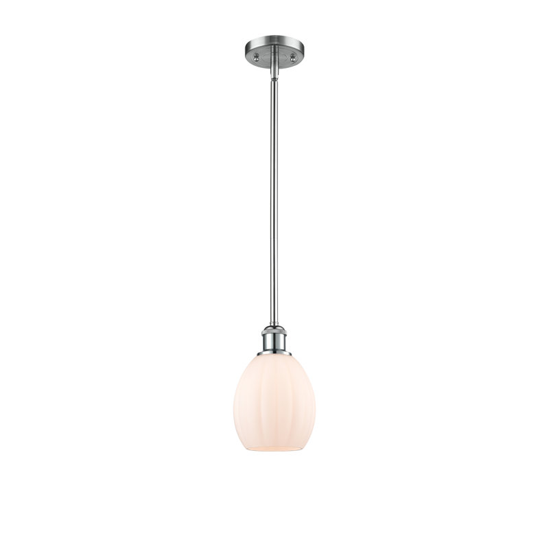 Luminaire suspendu sphère 1 lumière Bolduc, Chrome poli, Ampoule DEL rétro de 3,5 watts, Gris