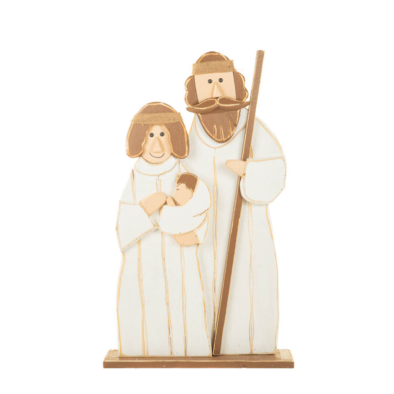 Crèche de Noël blanche