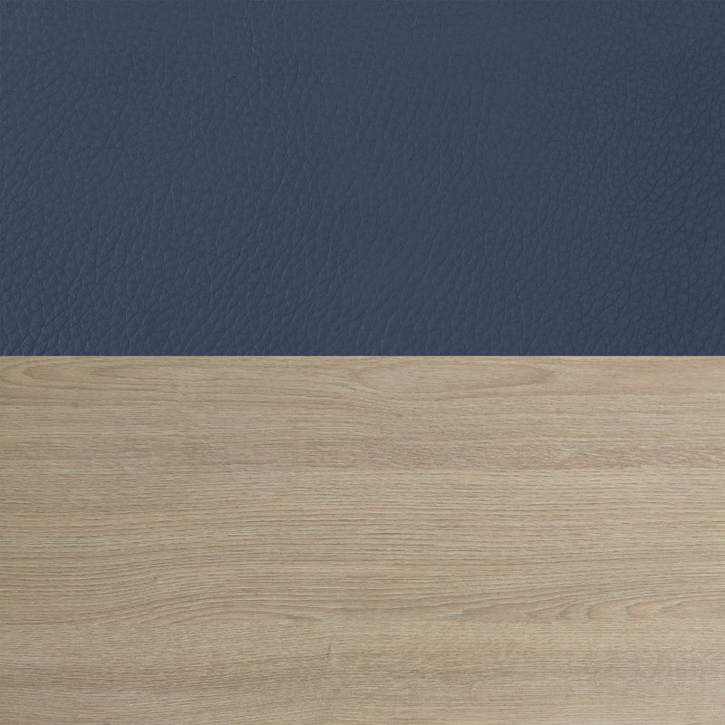 Chaise de réception en vinyle Supernova, Bleu / Naturel
