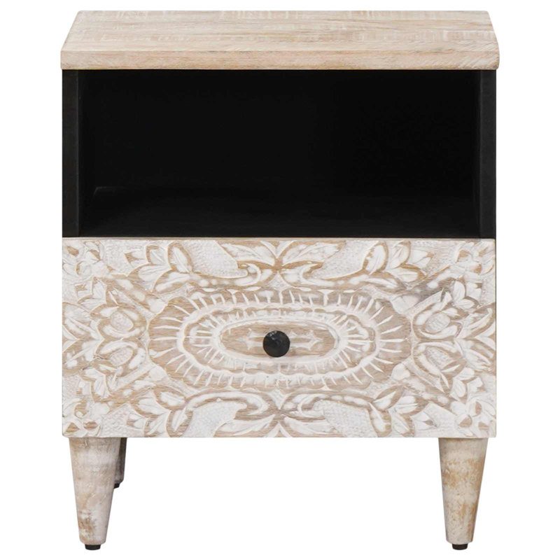 40cm W Solid Wood Bedside Table