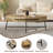Oval Coffee Table with Drawers Center Table Rustic Coffee Tables-1965488676
