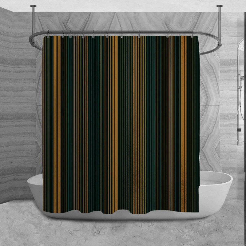 Rideau de douche à rayures Othilie, H 84 po x l 70 po