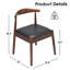 Ensemble de 2 chaises de salle à manger de style moderne Mid-Century avec structure en chêne massif et siège tissé à la main pour le salon et la salle à manger