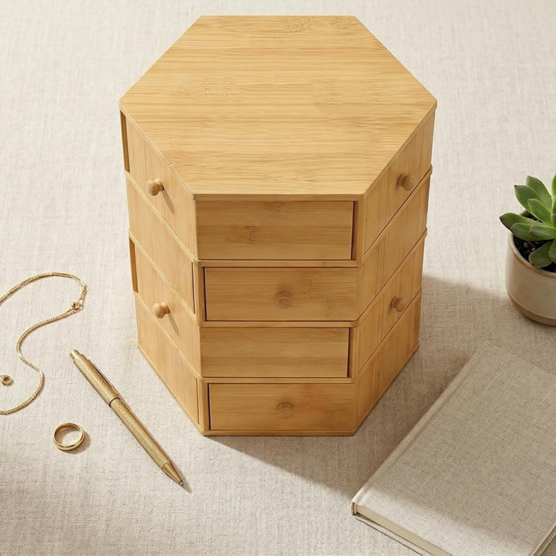 Bamboo Makeup Organiser