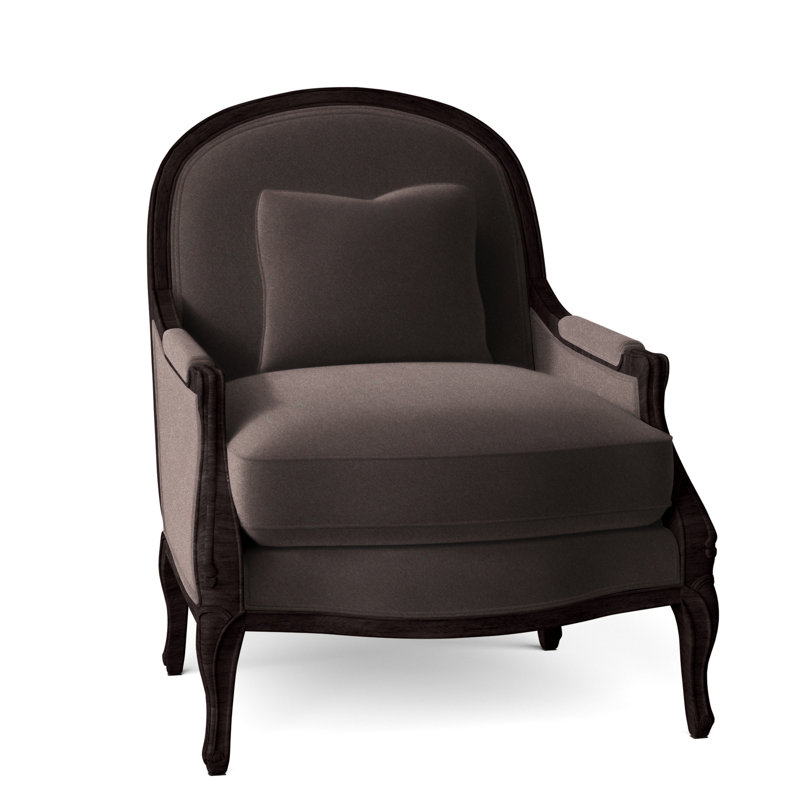 Adair Upholstered Armchair, Espresso, 9953 Mink Polyester