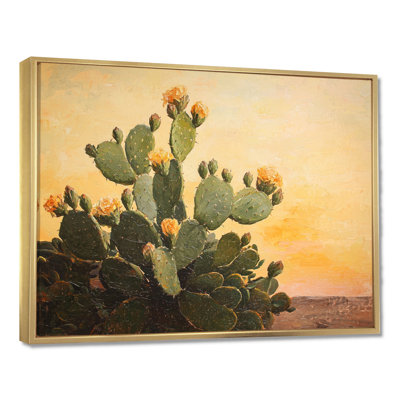 Paysage de cactus d'été dans le Nevada I - Décoration murale cactus floral