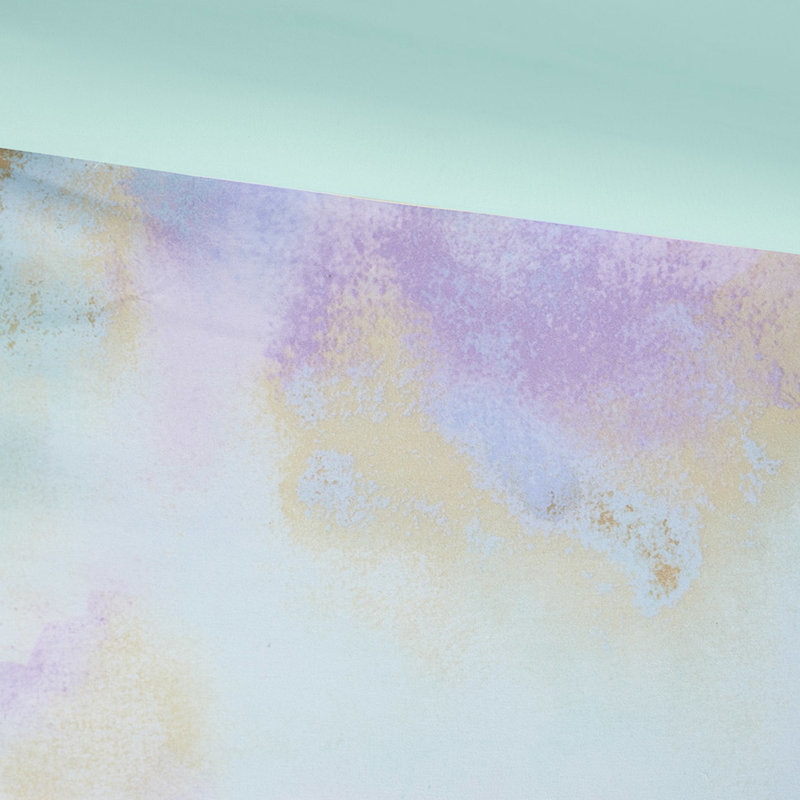 Chambre à coucher avec aquarelle Tie Dye pour lit simple / simple TG