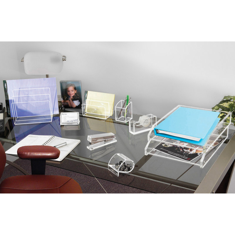 Clear Acrylic Stackable Large Letter Tray with Non-Skid Feet