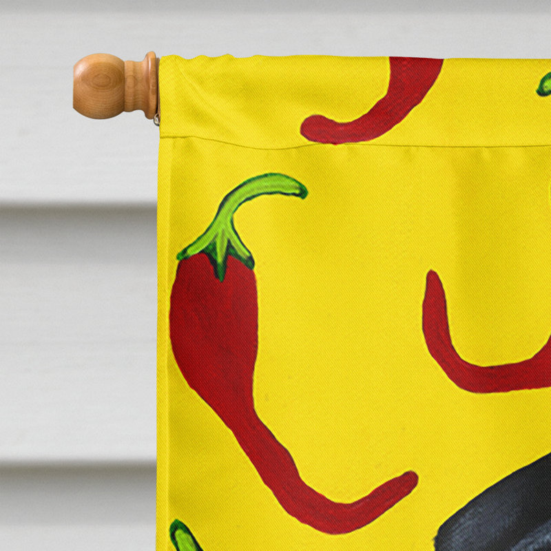 Drapeau de jardin 2 côtés pick a poivre carlin, H 40 po x l 28 po