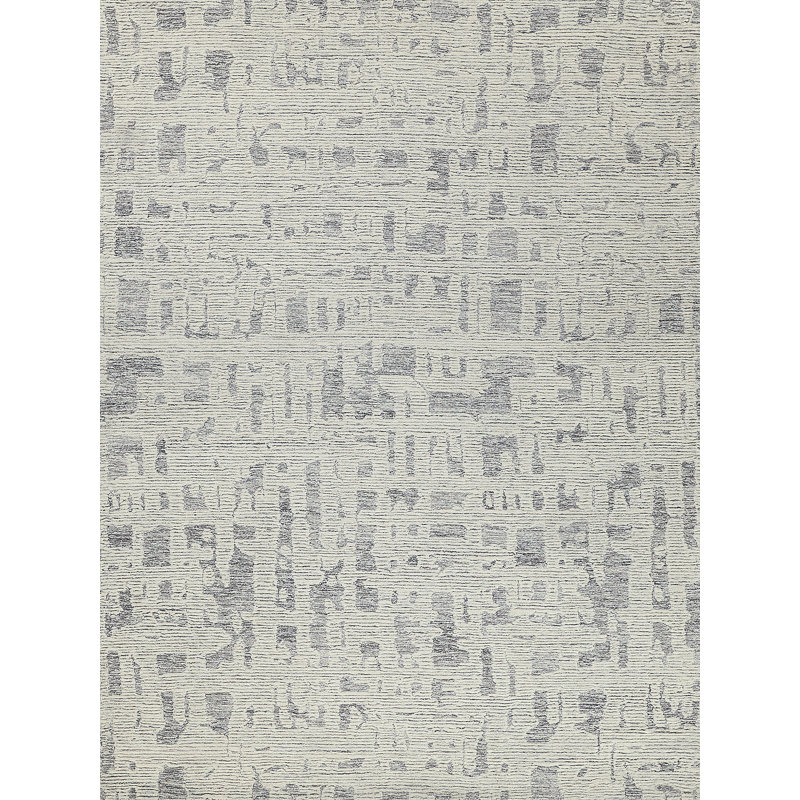 Aspen Hand Tufted Abstract Area Rug, Rectangle 12' x 15', Gray/Ivory