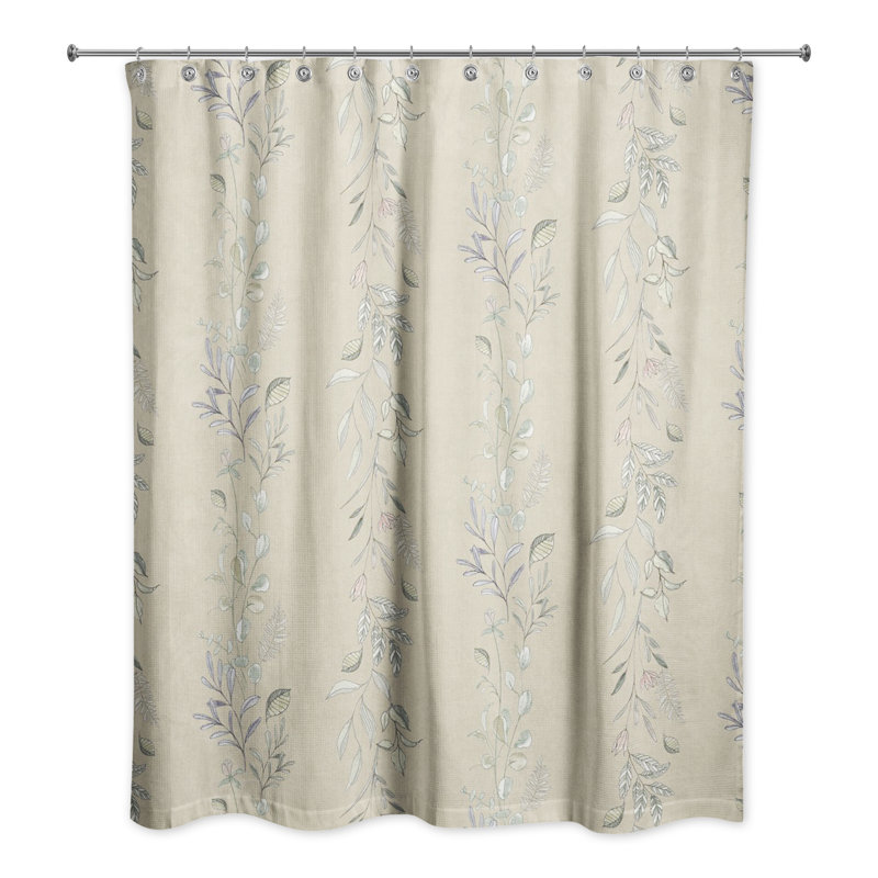 Rideau de douche simple Clementie, Brun clair