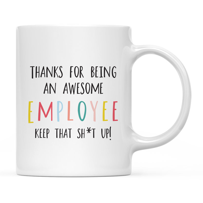 Tasse à café amusante, Employé