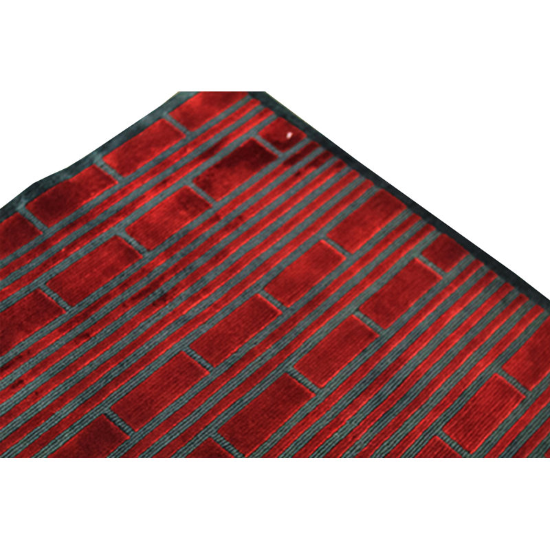 Hand-Knotted High-Quality Wine and Brown Area Rug