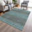 Machine Washable Indoor/Outdoor Xhevrie Teal Rug-625584573