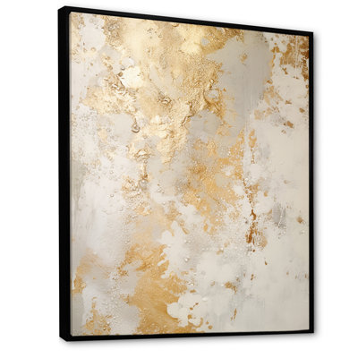 Fizzs beige et or fantaisie - art mural abstrait