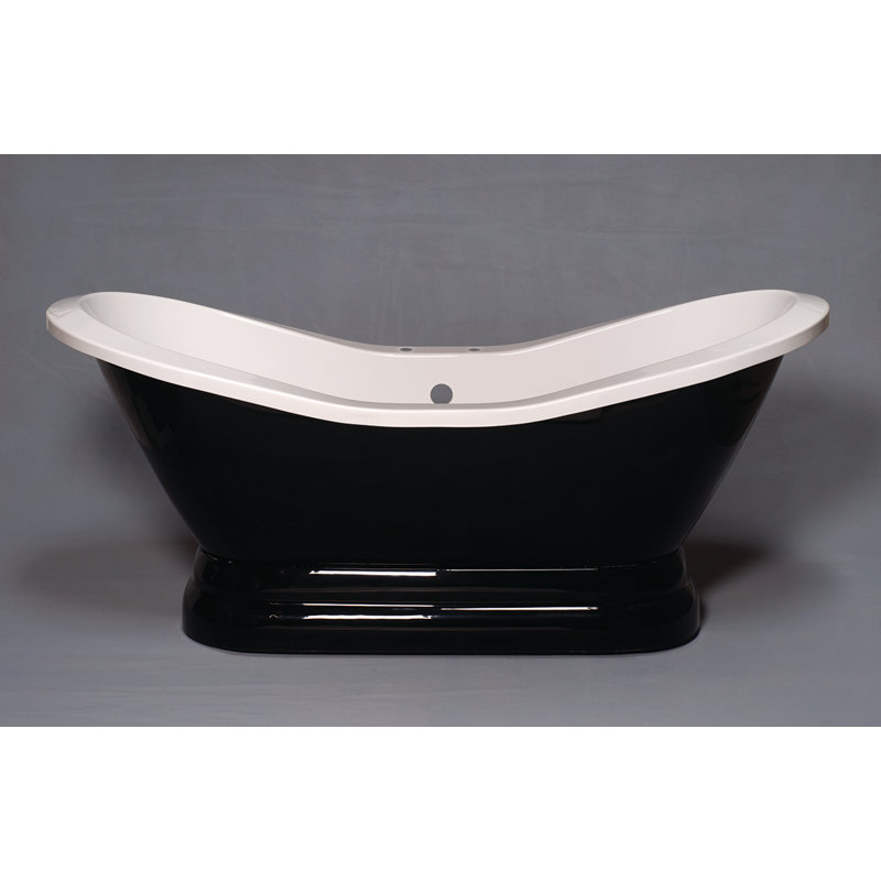 The Echo 6 ft. Double Slipper Pedestal Acrylic Tub with 7 in. Centers by Strom Living