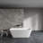 67 Inch Freestanding Solid Surface Soaking Bathtub For Bathroom