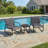 3-Piece All-Weather Outdoor Rocking Bistro Set, 2 Smooth Glide Porch Rocker Chairs With Padded Seats, 1 Scratch-Resistant Tempered Glass Side Table