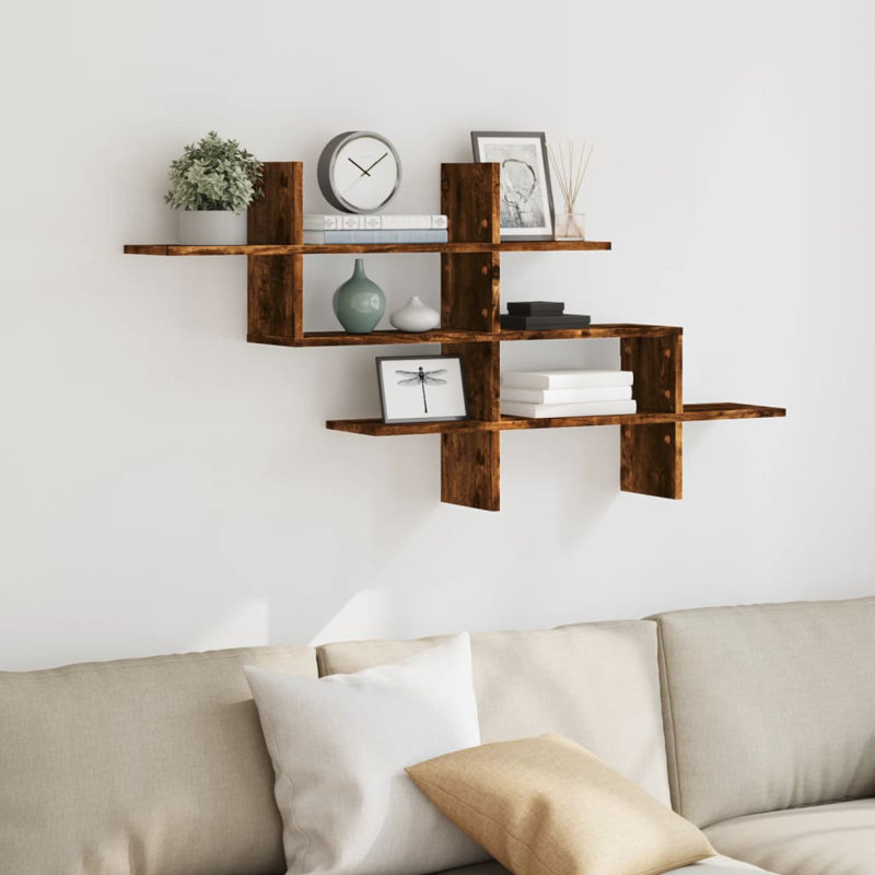 Reut Floating Shelf, Smoked Oak