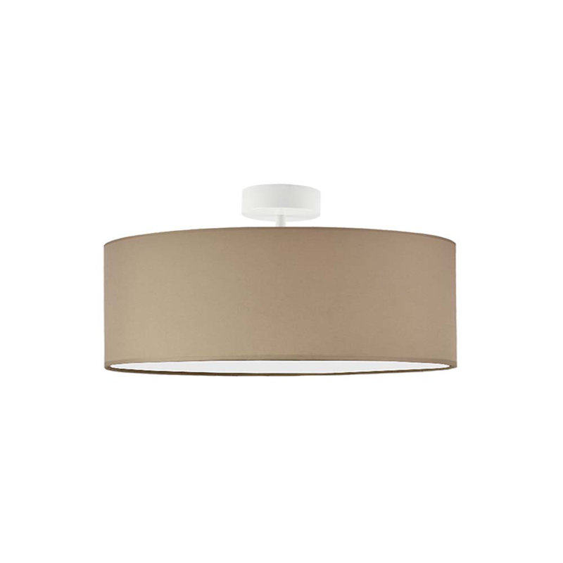 Audriona Semi Flush Mount, White, White, 30cm H x 50cm W x 50cm D