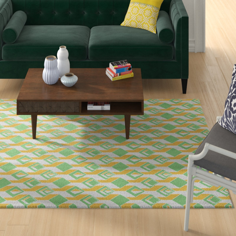 Jordao Geometric Indoor Rug, Rectangle 5' x 7'