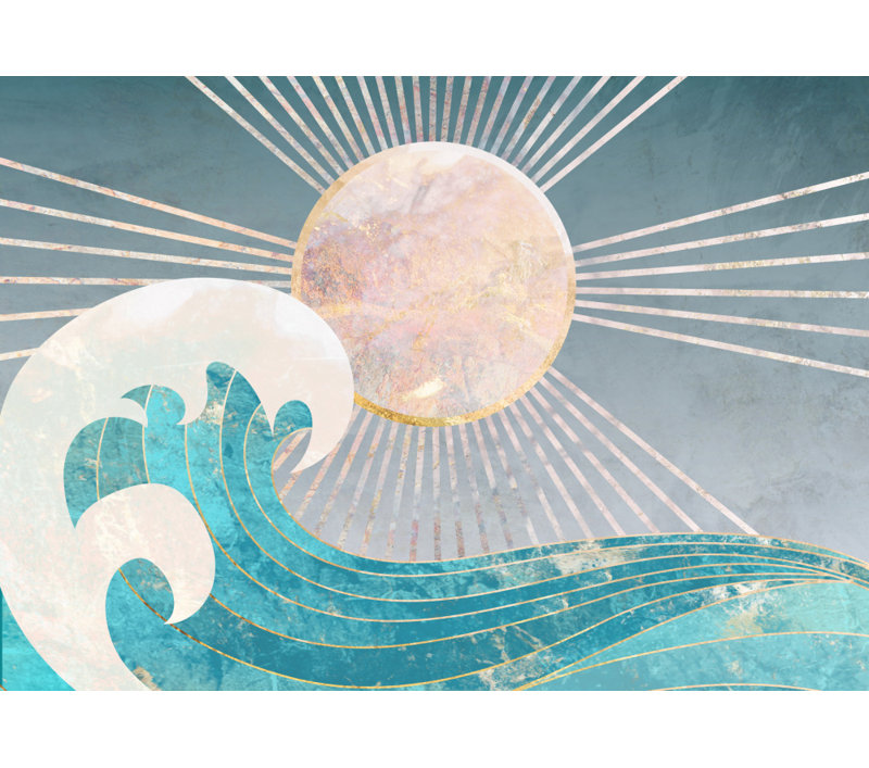 Wrapped Canvas Print, Blue, 60.96 cm H x 91.44 cm W