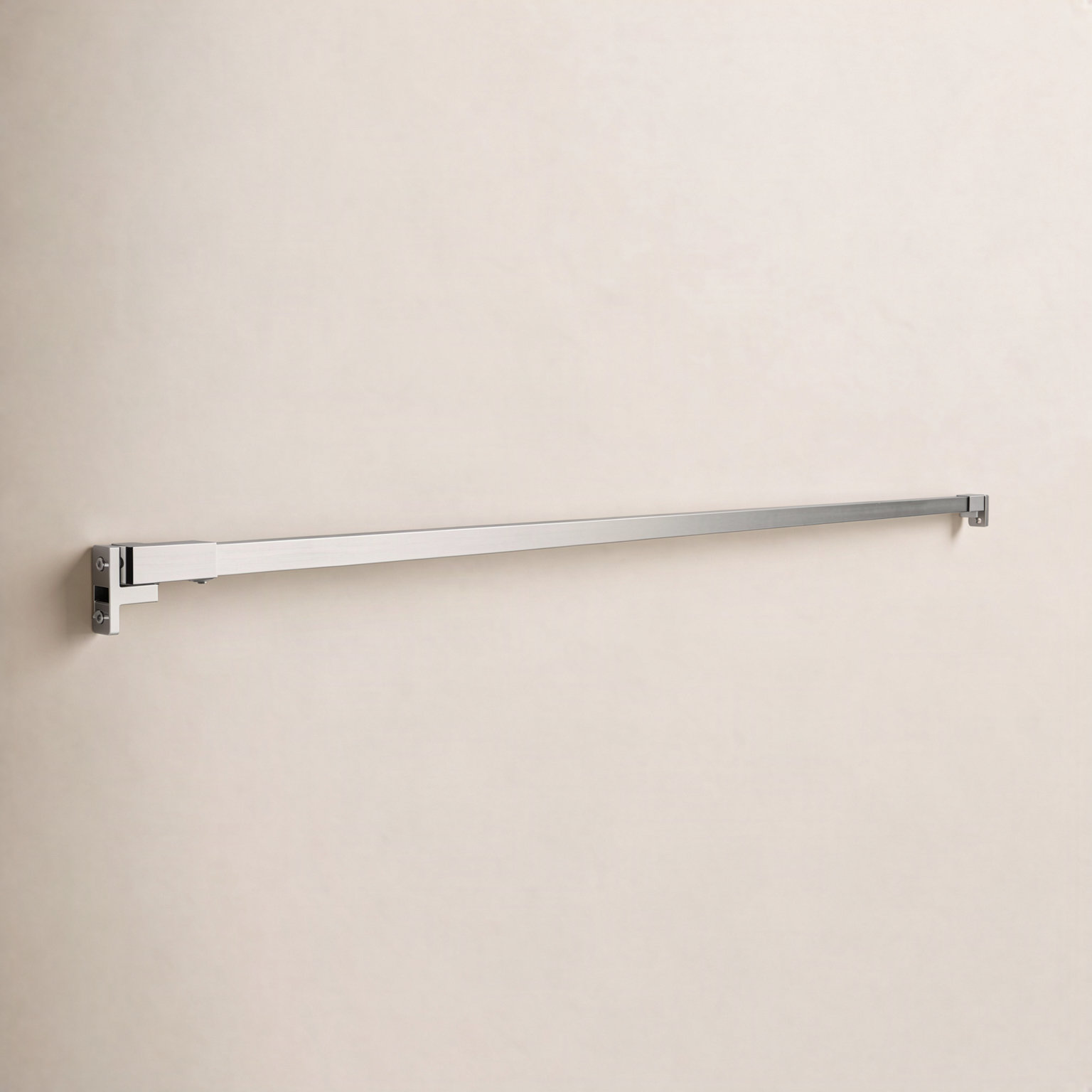 Straight Shower Curtain Rod, Brushed Nickel