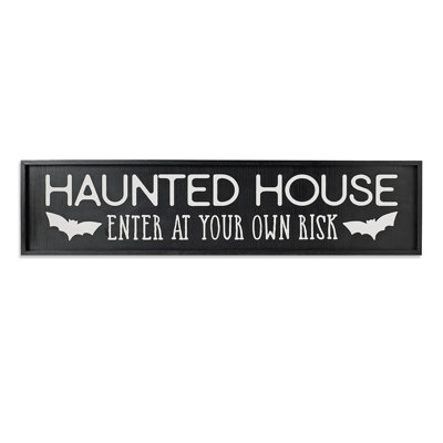 48 in. Wood Halloween Engraved Wall Sign