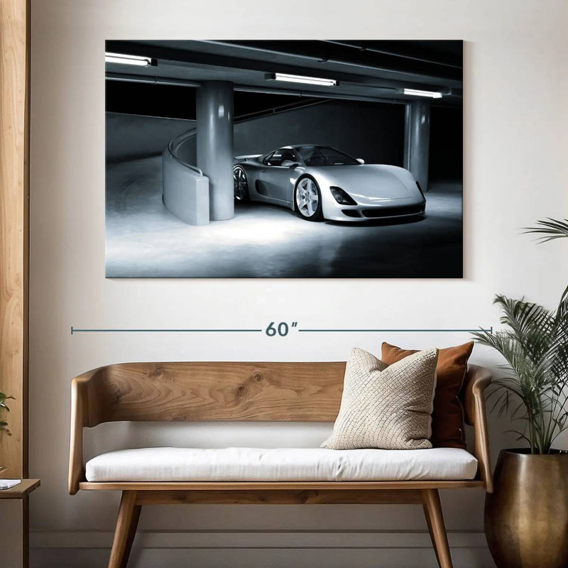 Mehar Underground Parked Sports Car, 34" H x 51" W